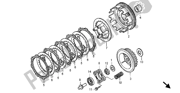 All parts for the Clutch of the Honda XLR 125R 1999