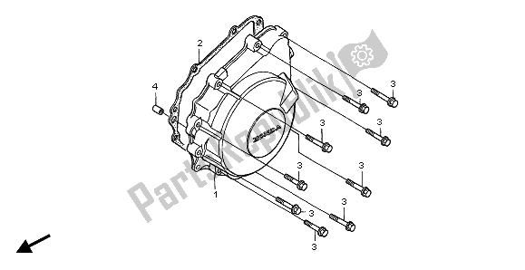 Tutte le parti per il Coperchio Del Generatore del Honda CBF 600S 2006