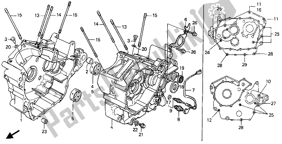 Tutte le parti per il Carter del Honda XRV 750 Africa Twin 1991