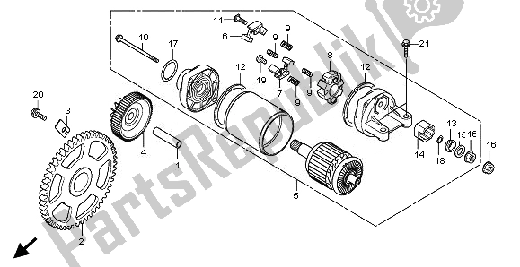 Toutes les pièces pour le Demarreur du Honda SH 300A 2010