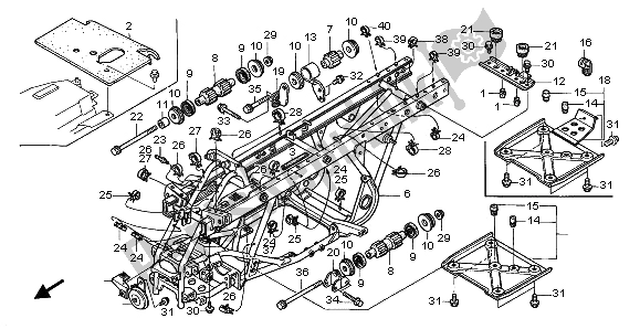 Wszystkie części do Korpus Ramy Honda TRX 400 FW Fourtrax Foreman 2002