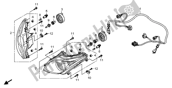 Toutes les pièces pour le Phare du Honda FJS 400D 2009