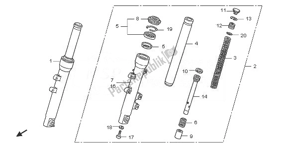 Todas las partes para Tenedor Frontal de Honda PES 125 2008