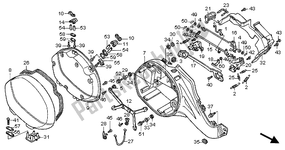 All parts for the R. Saddlebag of the Honda NT 650V 2001