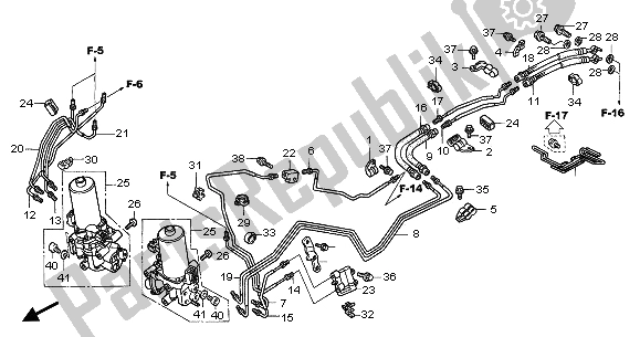 All parts for the Proportion Control Valve of the Honda GL 1800A 2001