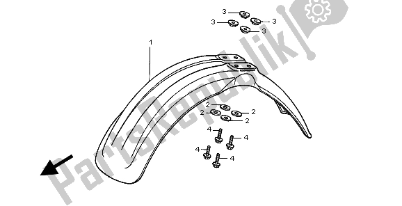 Toutes les pièces pour le Garde-boue Avant du Honda CR 500R 1999