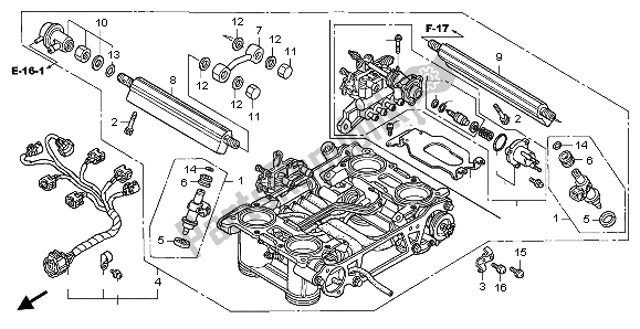 Wszystkie części do Korpus Przepustnicy (komplet) Honda VFR 800 FI 1999