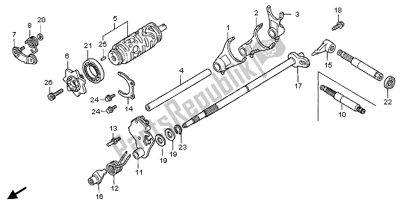 Todas las partes para Tambor De Cambio De Marchas de Honda TRX 350 FE Fourtrax Rancher 4X4 ES 2003