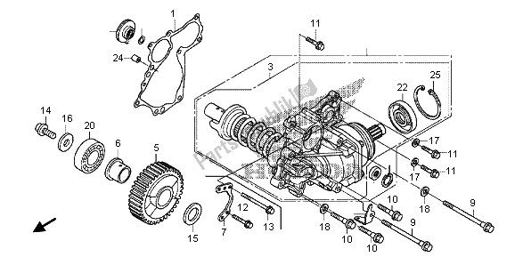 Todas las partes para Caja De Engranajes Laterales de Honda VFR 1200 XD 2012