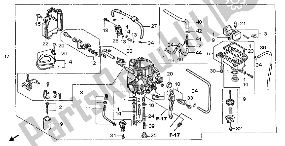Tutte le parti per il Carburatore del Honda TRX 400 EX Sportrax 2003