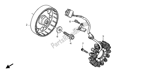 All parts for the Generator of the Honda CBR 600 RR 2008