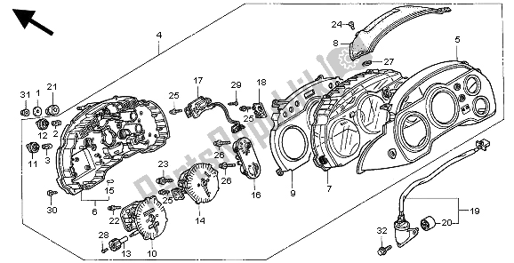 Wszystkie części do Metr (mph) Honda VFR 750F 1997