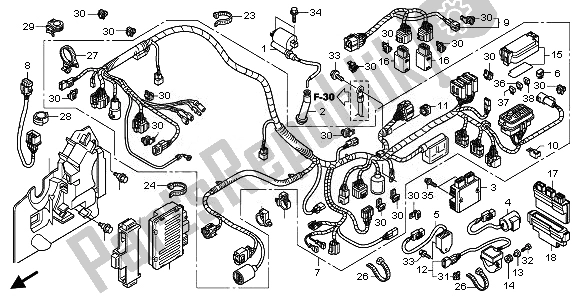 All parts for the Wire Harness of the Honda TRX 420 FE Fourtrax Rancher 4X4 ES 2010