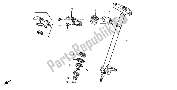 Todas las partes para Eje De Dirección de Honda TRX 400 EX Sportrax 2003
