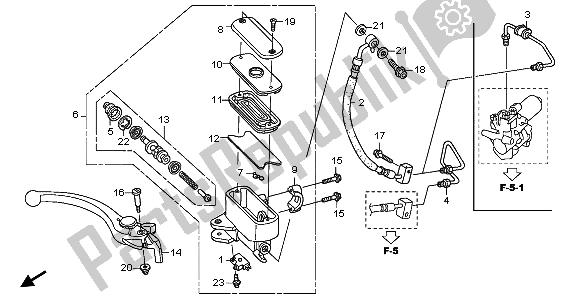 Todas las partes para Fr. Cilindro Maestro Del Freno de Honda ST 1300A 2009