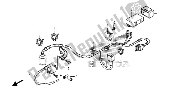 Todas as partes de Chicote De Fios do Honda CRF 125 FB LW 2014