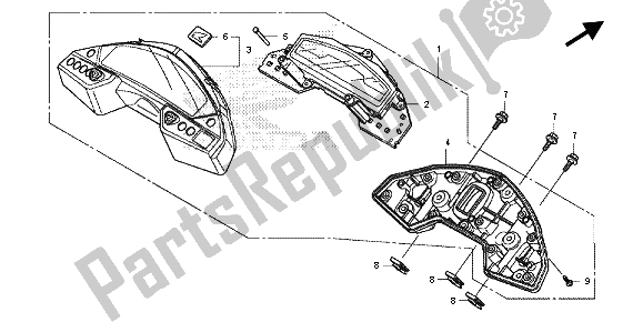 Todas as partes de Medidor (eu) do Honda CB 600F Hornet 2013