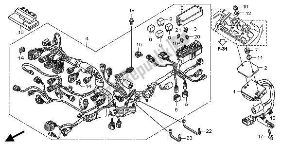 All parts for the Wire Harness of the Honda CBR 1000 RA 2011