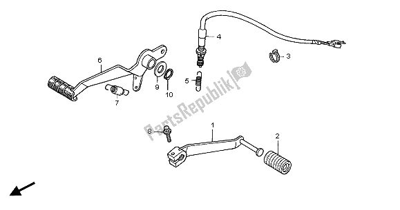 Tutte le parti per il Pedale Del Freno E Cambio Pedale del Honda CBF 500A 2006