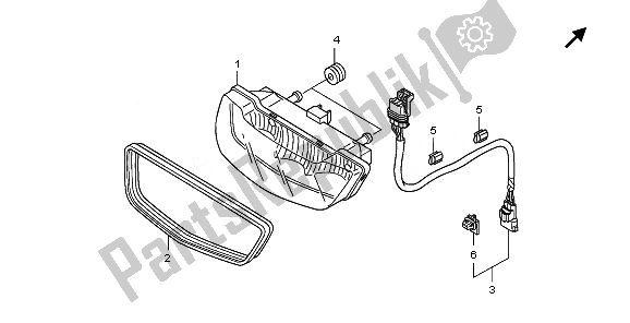 All parts for the Taillight of the Honda TRX 420 FA Fourtrax Rancher AT 2011