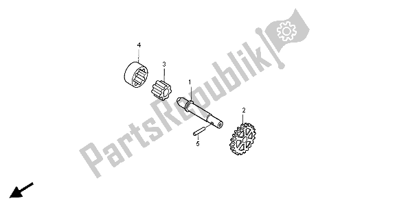 All parts for the Oil Pump of the Honda CRF 250X 2004