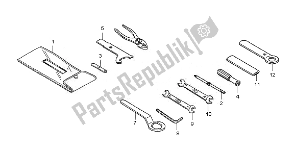 Alle onderdelen voor de Hulpmiddelen van de Honda CBR 1000 RR 2010