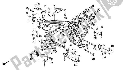 Tutte le parti per il Corpo Del Telaio del Honda NX 250 1988