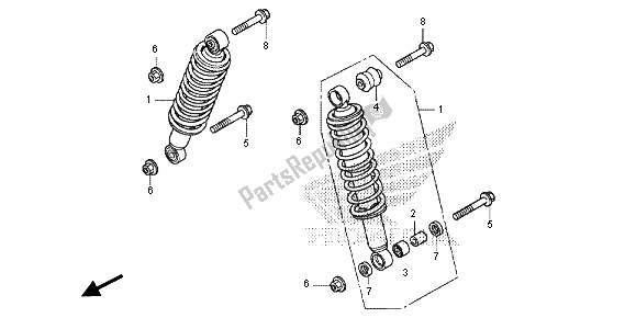All parts for the Front Cushion of the Honda TRX 420 FA Fourtrax Rancher AT 2013