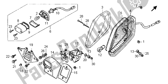 Todas las partes para Luz De La Cola de Honda VT 750C 2006