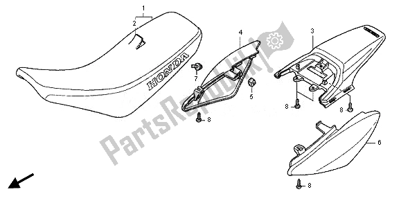 All parts for the Seat & Rear Fender of the Honda CRF 50F 2014