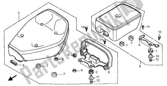 Wszystkie części do Siedzenie Honda CMX 250C 1997