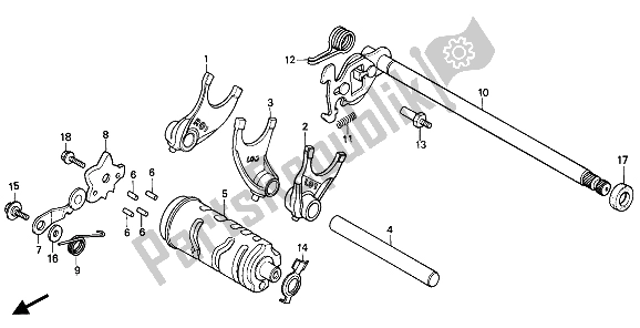 Todas las partes para Tambor De Cambio De Marchas de Honda CB 250 1994