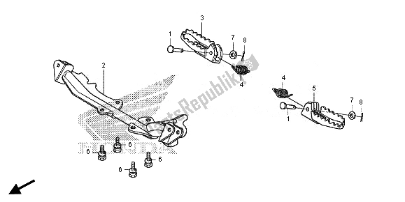 Tutte le parti per il Passo del Honda CRF 110F 2014