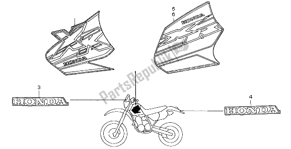 Toutes les pièces pour le Marque du Honda XR 400R 2000