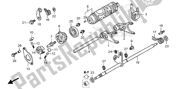 All parts for the Gear Shift Fork of the Honda TRX 420 FA Fourtrax Rancher AT 2013