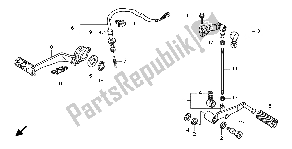 All parts for the Pedal of the Honda CB 600 FA Hornet 2009