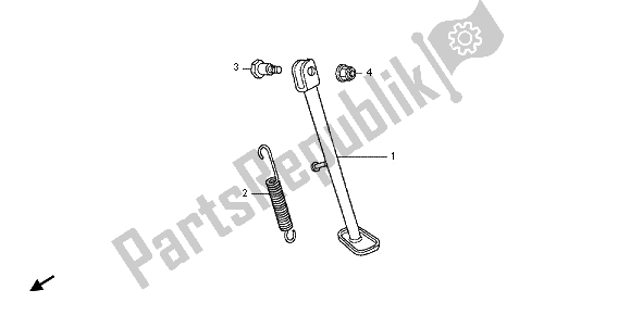 Todas as partes de Ficar do Honda CRF 50F 2013