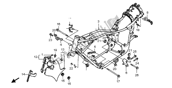 Todas las partes para Cuerpo Del Marco de Honda VT 600C 1995