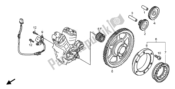 Toutes les pièces pour le Générateur D'impulsions Et Embrayage De Démarrage du Honda XL 700 VA Transalp 2008