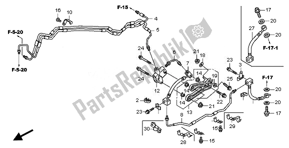 Todas las partes para Manguera De Freno de Honda VFR 1200 FD 2011