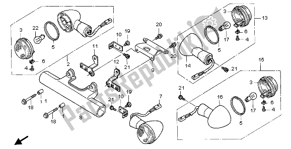 Tutte le parti per il Winker del Honda VT 750C 2007