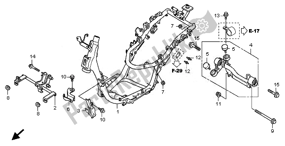 Tutte le parti per il Corpo Del Telaio del Honda SH 150S 2011