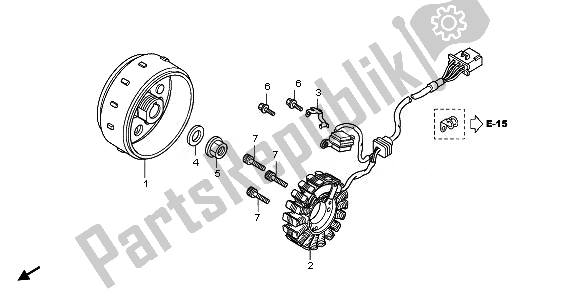 Alle onderdelen voor de Generator van de Honda CBR 125 RW 2011