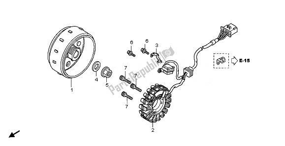 Alle onderdelen voor de Generator van de Honda CBR 125 RW 2011