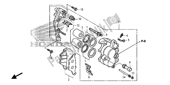 All parts for the Front Brake Caliper of the Honda CRF 125F SW 2014