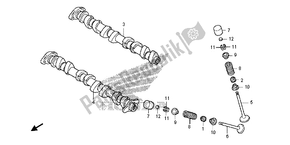 All parts for the Camshaft & Valve of the Honda CB 1000R 2013