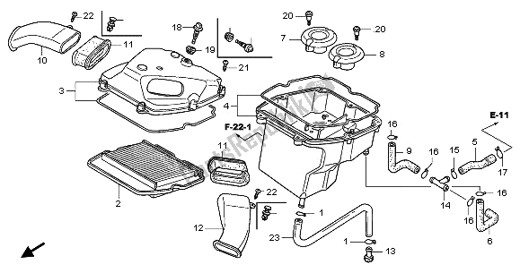 Toutes les pièces pour le Purificateur D'air du Honda GL 1800A 2003