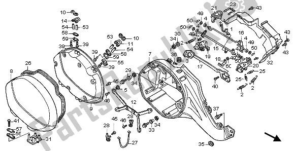 All parts for the R. Saddlebag of the Honda NT 650V 1998