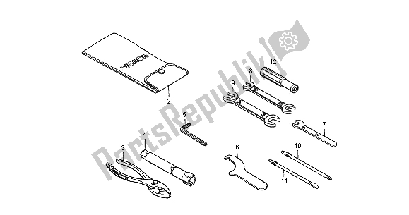 Tutte le parti per il Utensili del Honda VT 1100C2 2000