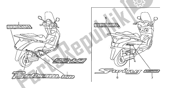 Todas las partes para Marca de Honda FES 150 2008